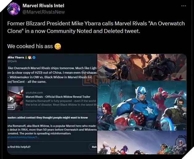 Cựu giám đốc Blizzard mỉa mai rằng Marvel Rivals chính là bản sao của Overwatch 3.
