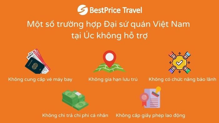 Những tình huống mà Đại sứ quán không thể hỗ trợ