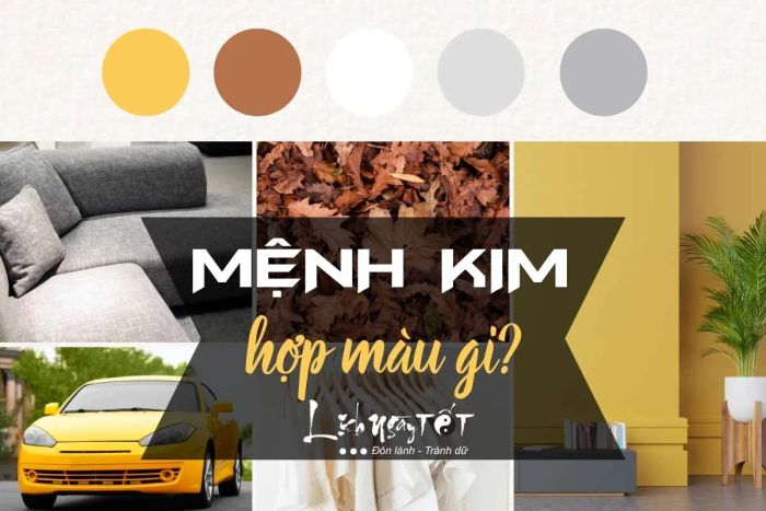 Mệnh Kim phù hợp với những màu nào?