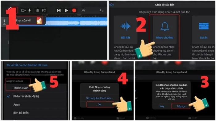 Hướng dẫn tạo nhạc chuông trên GarageBand