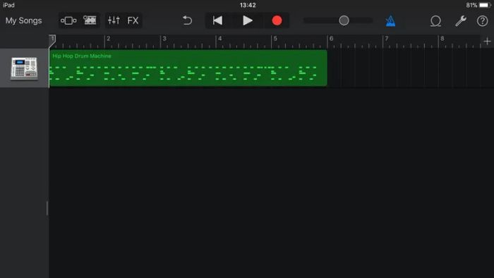 Tìm hiểu trang dự án sau khi tải GarageBand