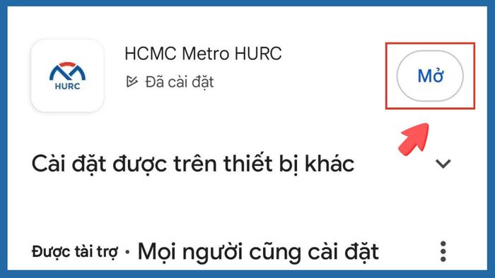 Hướng dẫn tải ứng dụng HCMC Metro - bước 3