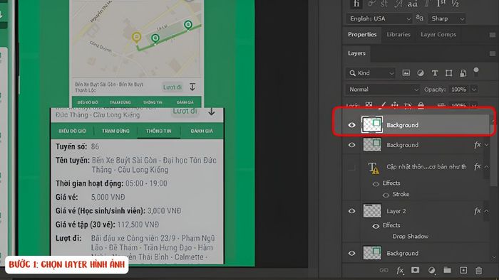 Cách 2: Thực hiện xoay ảnh trong Photoshop theo các bước tiếp theo.