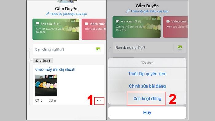 Cách xoá ảnh Zalo hoàn tất