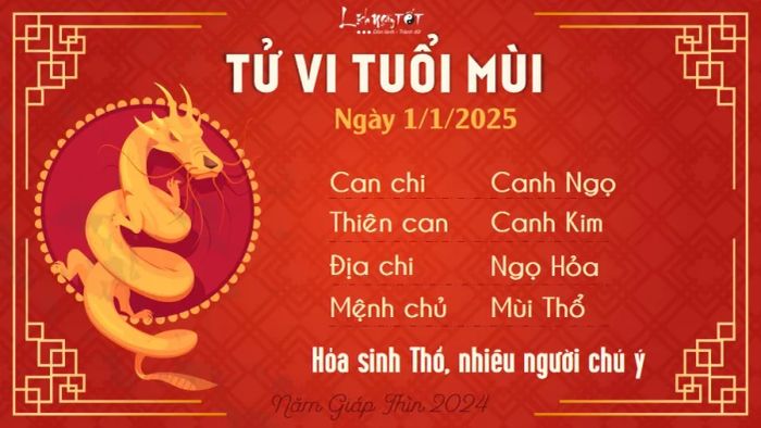 Tử vi hàng ngày 1/1/2025 - Mùi