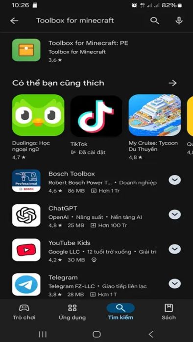 Hướng dẫn tải Toolbox for Minecraft cho Android