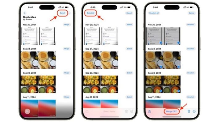 Hướng dẫn xóa ảnh trùng lặp trong ứng dụng Ảnh trên iPhone