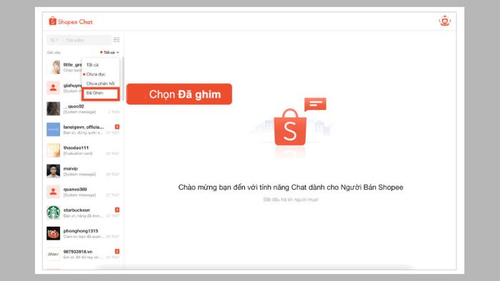 Hướng dẫn xóa tin nhắn trên Shopee - Bước 16