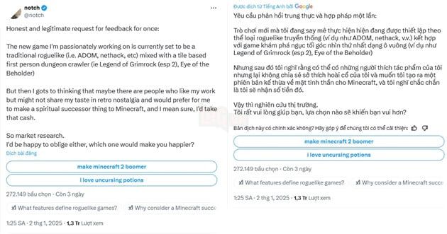 Minecraft 2 đã được lên kế hoạch và có khả năng phát triển rất hứa hẹn.