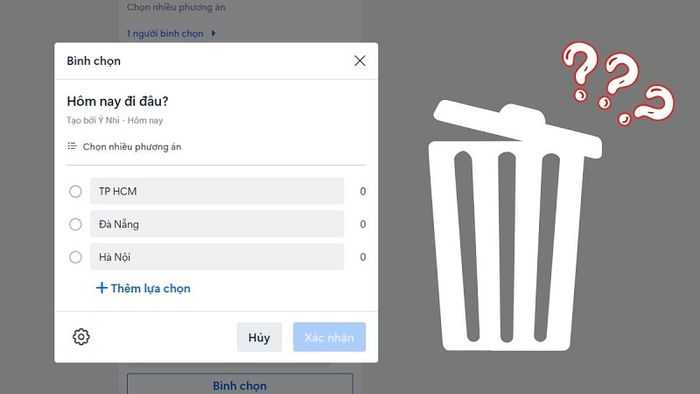Hướng dẫn xóa bình chọn trên Zalo