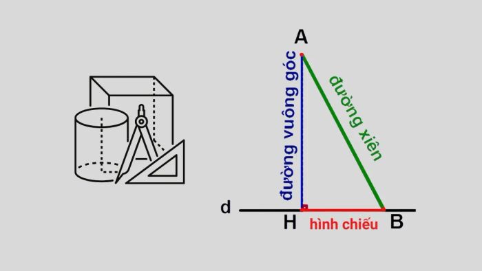 Tính chất vuông góc trong hình chiếu là gì?