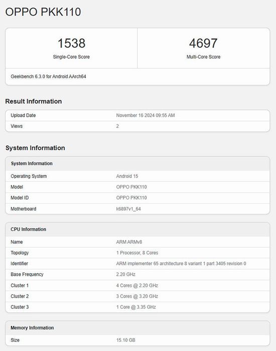 OPPO Reno13 Pro đã xuất hiện trên Geekbench