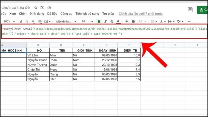 Hướng dẫn kết hợp hàm IMPORTRANGE trong Google Sheet - Phần 1