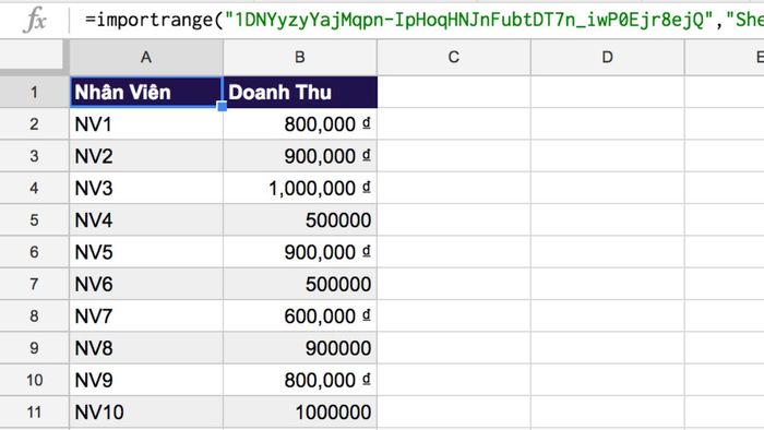 Lưu ý khi sử dụng hàm IMPORTRANGE trong Google Sheet