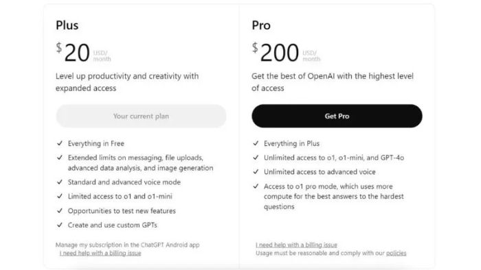 Chat GPT Pro - Phiên bản cao cấp