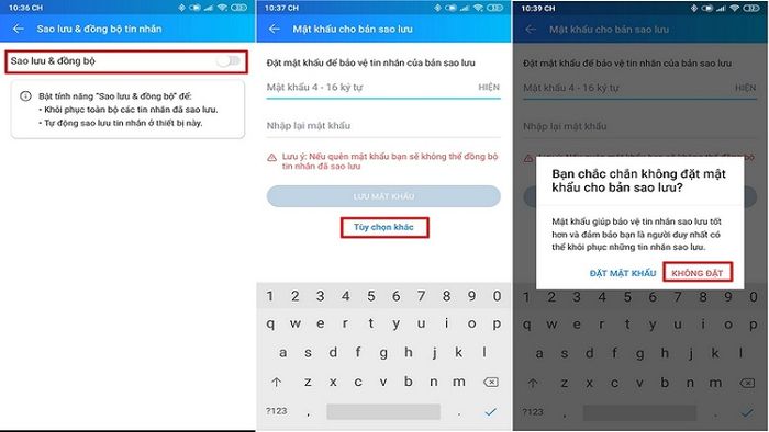 Hướng dẫn tiếp theo để sao lưu và đồng bộ tin nhắn Zalo, đảm bảo dữ liệu quan trọng của bạn được bảo vệ an toàn trước khi xoá vĩnh viễn.