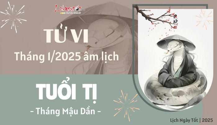 Tử vi tháng 1/2025 tuổi Tị âm lịch