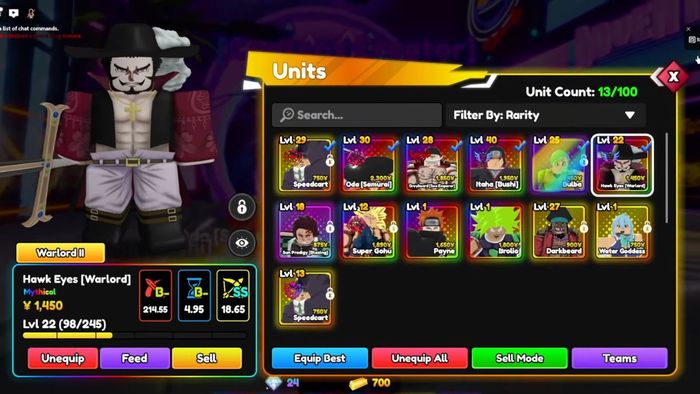 Tier List Anime Reborn: Unit Hawk Eyes