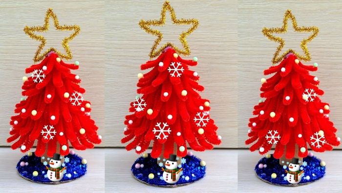cách tạo cây thông Noel từ kẽm nhung