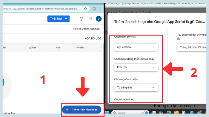 Hướng dẫn thao tác với Google Apps Script - Bước 2