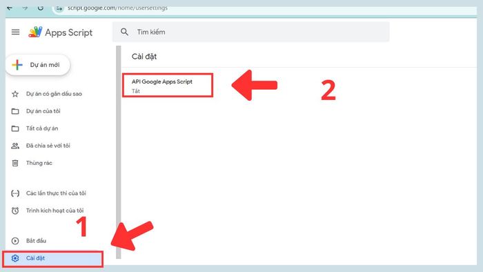 Hướng dẫn kết nối Google Apps Script với API bên ngoài bước 2