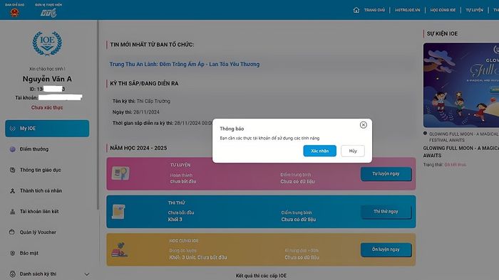 Lịch thi IOE 2024 - 2025 và hướng dẫn tham gia kỳ thi bước 6.