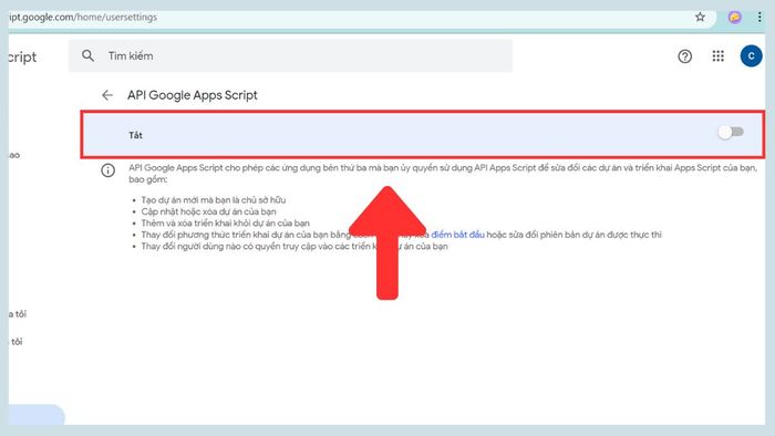 Hướng dẫn kết nối Google Apps Script với API bên ngoài bước 3