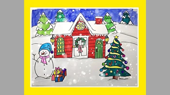 Tranh Noel xinh xắn dành cho các bé yêu