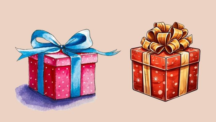 Ý tưởng vẽ hộp quà Noel sáng tạo và thú vị (Mẫu 9)