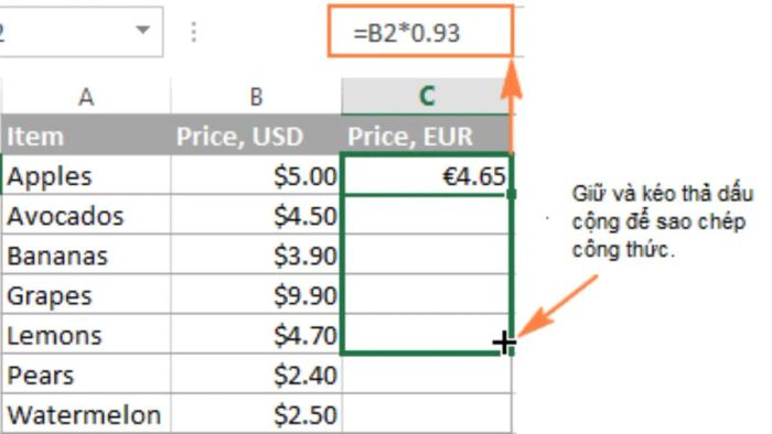 Cách sửa lỗi Excel không chạy công thức, bước 3
