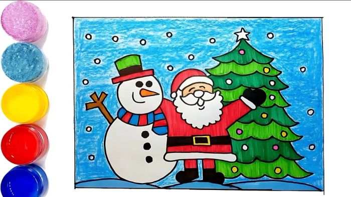 Hướng dẫn vẽ tranh Noel đẹp nhất cho mùa lễ hội