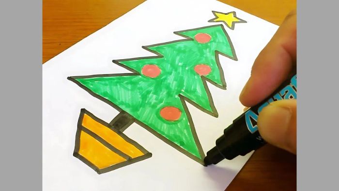Hướng dẫn vẽ tranh Noel đơn giản cho mọi người