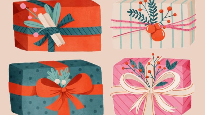 Gợi ý mẫu vẽ hộp quà Noel đẹp mắt và sáng tạo (Mẫu 5)