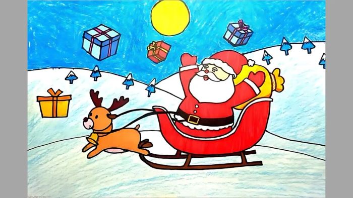 Một số mẫu tranh Noel đẹp mắt