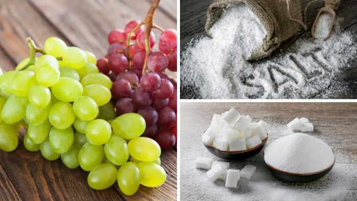 Nguyên liệu cần chuẩn bị cho mứt nho khô