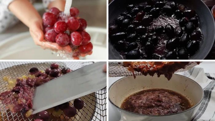 Hướng dẫn làm mứt nho ăn bánh mì ngon - bước 2 (Hình minh họa)