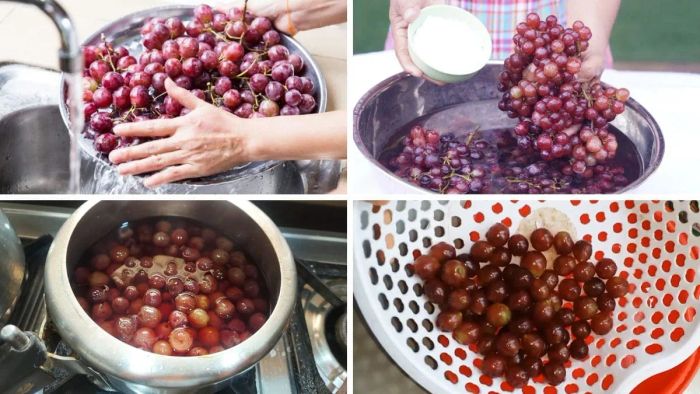Cách làm mứt nho khô - Bước 2 (Hình minh họa)