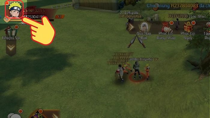 Hướng dẫn nhập code Làng Ninja 3D Mobile - Bước 1