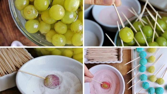 Cách thực hiện mứt nho cầu vồng bằng Gelatin bước 2 (Hình minh họa)