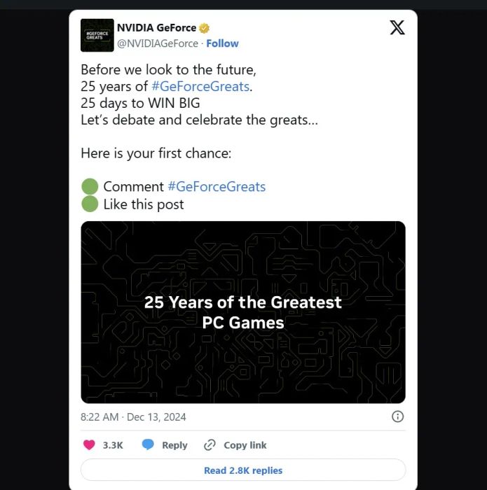 Sự kiện GeForce Greats để kỷ niệm 25 năm NVIDIA GeForce