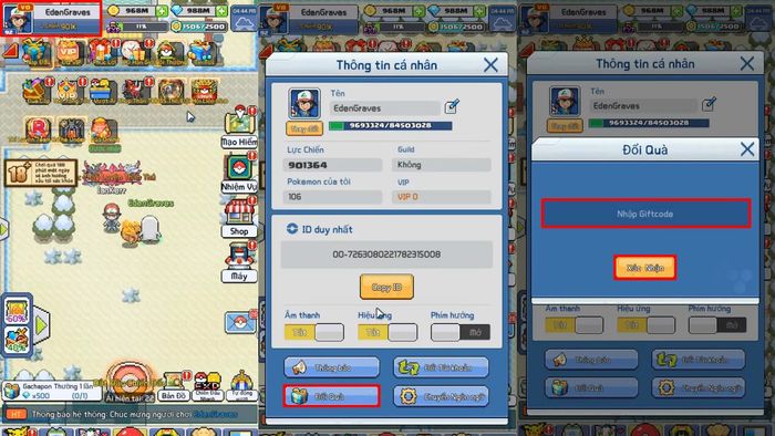 Hướng dẫn cách nhập mã quà tặng Bảo Bối Origin