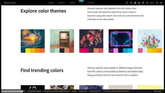 Adobe color wheel