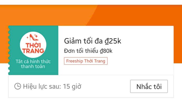 Mã Freeship Shopee dành cho sản phẩm Thời trang