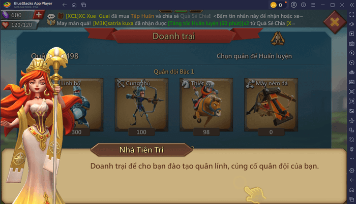 Hướng dẫn cho người mới chơi Lords Mobile - Gamota trên PC bằng BlueStacks