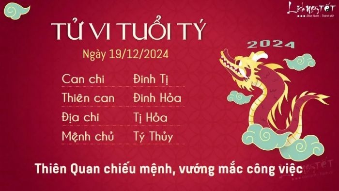 Tử vi hàng ngày 19/12/2024 - Tuổi Tý