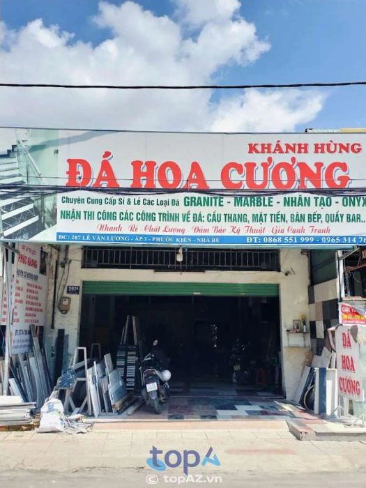 Đá Hoa Cương Khánh Hùng là đơn vị thi công đá hoa cương uy tín tại H. Nhà Bè, chuyên cung cấp các dịch vụ chất lượng cao trong lĩnh vực đá hoa cương.