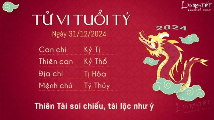 Tử vi hàng ngày 31/12/2024 - Tuổi Tý