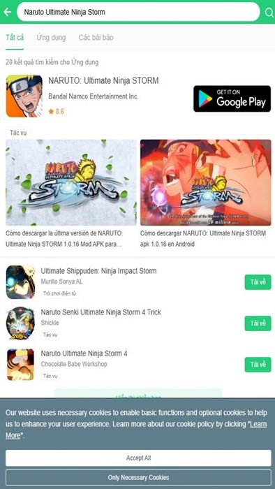 Hướng dẫn tải Naruto Shippuden: Ultimate Ninja Storm 4 cho điện thoại