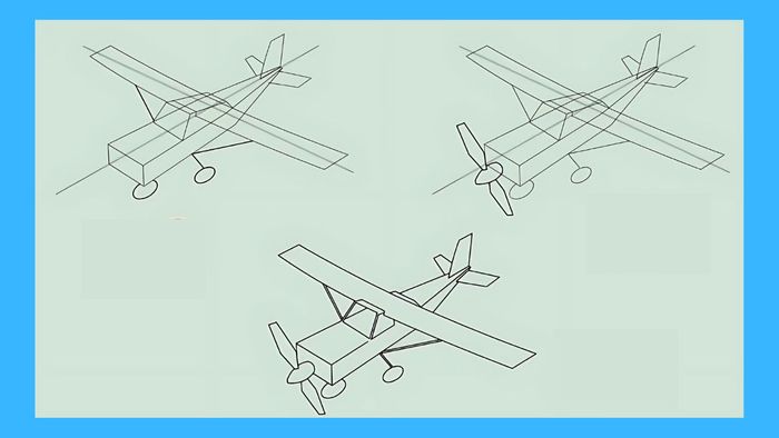 Hướng dẫn vẽ trực thăng Cessna 172 bước 2