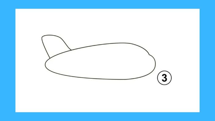 Hướng dẫn vẽ máy bay cho bé - Bước 3
